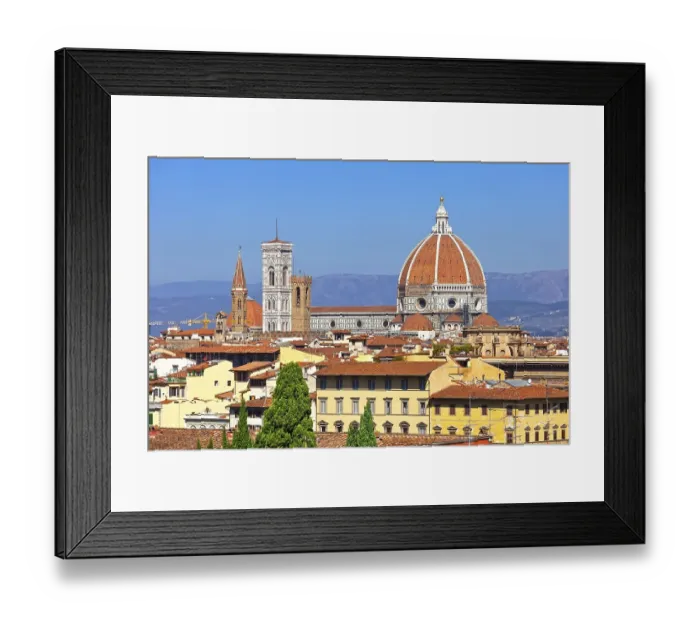 Framed Print : Famous Florence Cathedral - Basilica di Santa Maria del Fiore