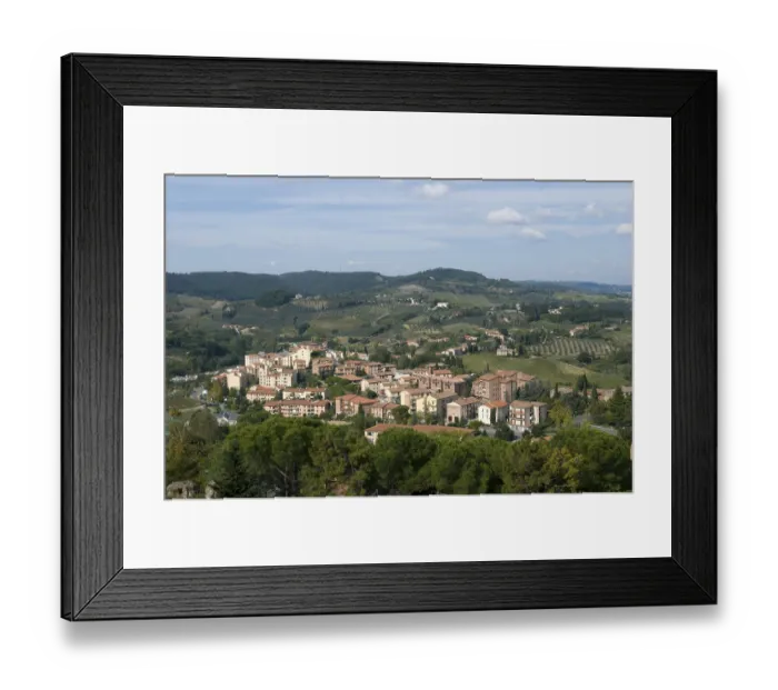 Framed Print : View of the city and the countryside