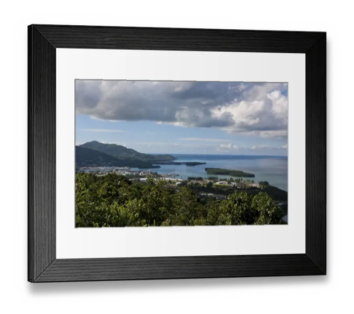 Framed Print : View of Victoria, capital of the Seychelles Framed Print : View of Victoria, capital of the Seychelles