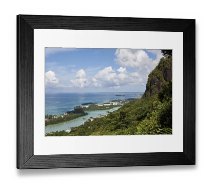 Framed Print : View of Pointe Brilliant, Seychelles