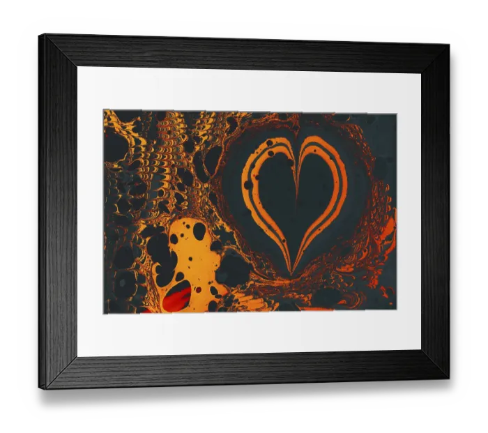 Framed Print : Abstract creative marbling pattern with love concept for fabric