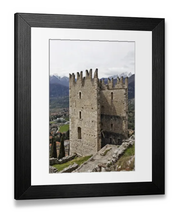 Framed Print : Castle ruin, Arco, Lake Garda, Italy