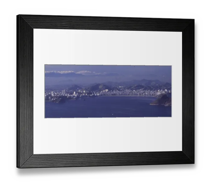 Framed Print : Brazil: Panoramic view from the sugar hill down to Rio de Janeiro Framed Print : Brazil: Panoramic view from the sugar hill down to Rio de Janeiro