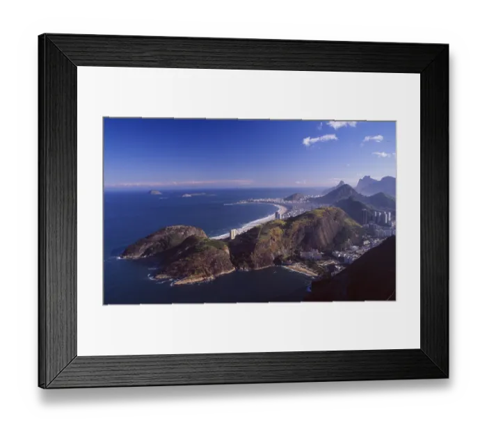 Framed Print : Brazil: Panoramic view from the sugar hill down to Rio de Janeiro