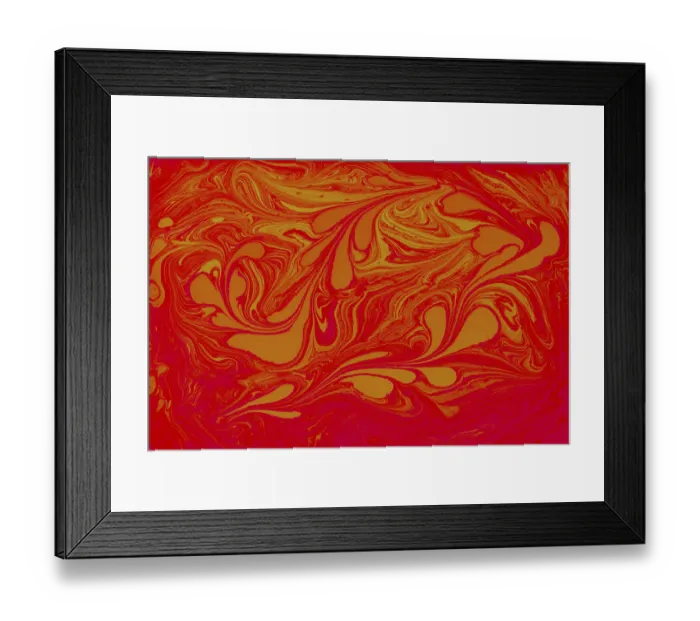 Framed Print : Abstract marbling floral pattern for fabric