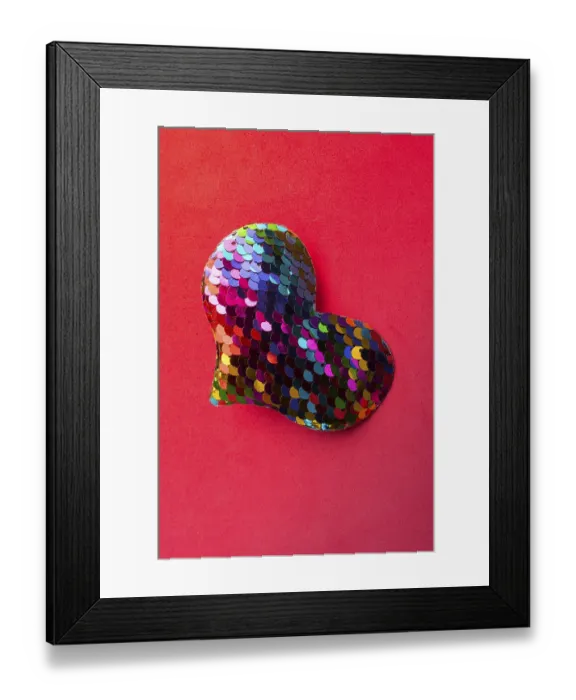 Framed Print : Heart shaped object in view as love conception