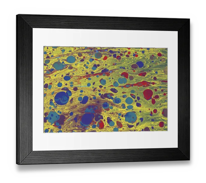 Framed Print : Abstract marbling floral pattern for fabric Framed Print : Abstract marbling floral pattern for fabric