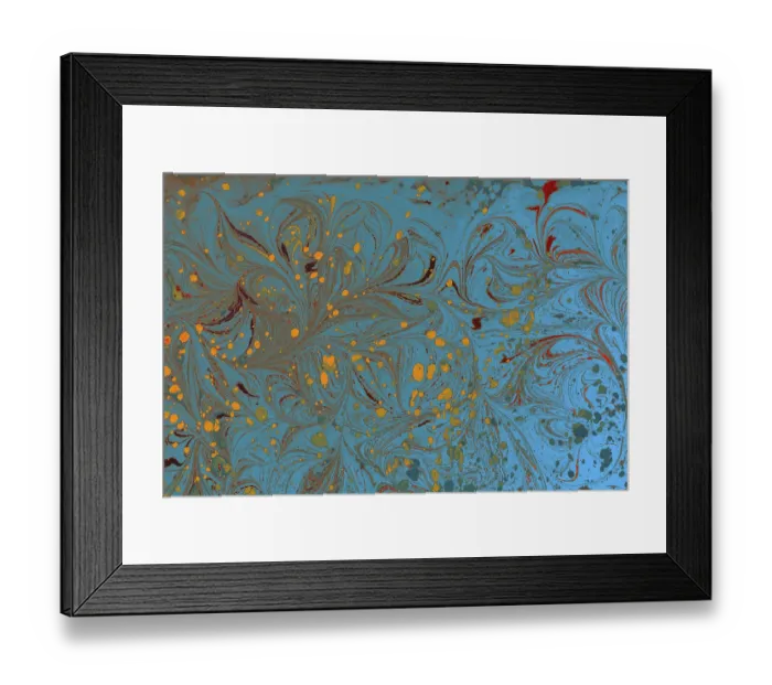 Framed Print : Abstract marbling floral pattern for fabric Framed Print : Abstract marbling floral pattern for fabric