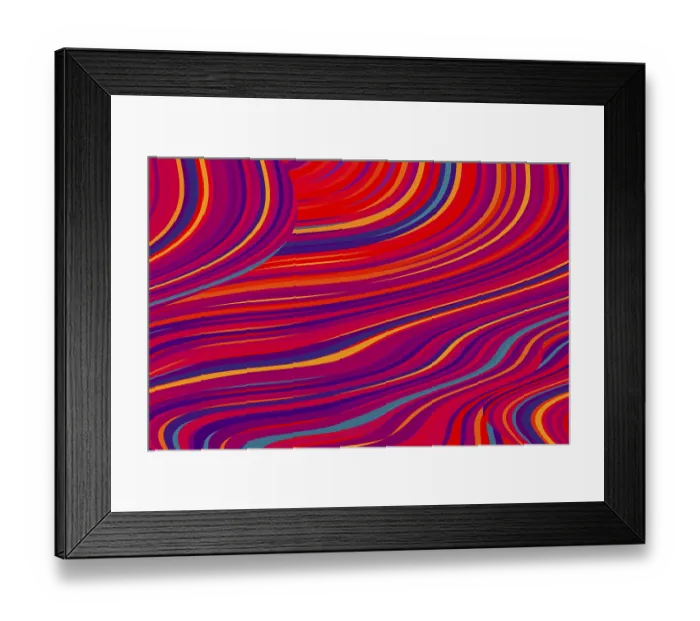 Framed Print : Abstract waves or curved design design background