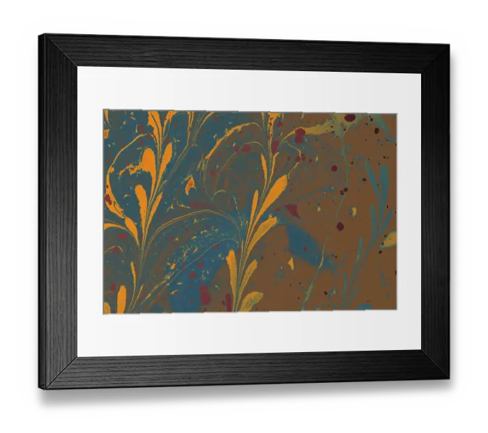 Framed Print : Abstract marbling floral pattern for fabric Framed Print : Abstract marbling floral pattern for fabric