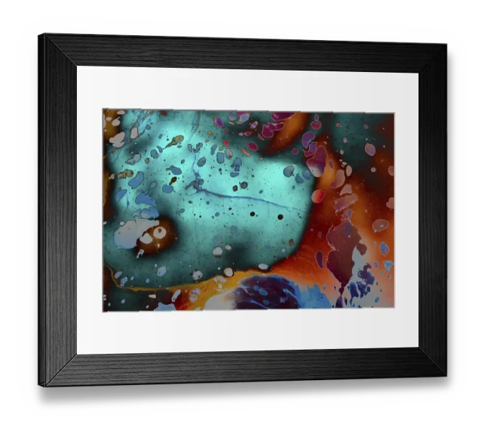 Framed Print : Abstract marbling art patterns in paint as background Framed Print : Abstract marbling art patterns in paint as background