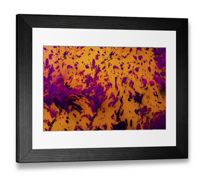 Framed Print : Abstract marbling art patterns in paint as background