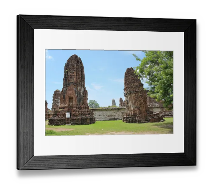Framed Print : Exploring the historical wat phra sri sanphet in ayutthaya