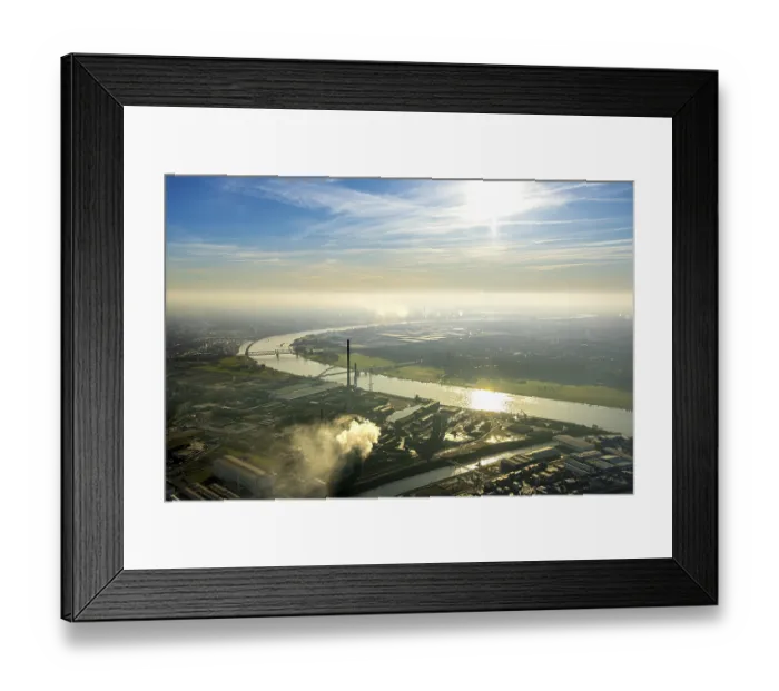 Framed Print : Aerial view, DK Recycling und Roheisen GmbH plant