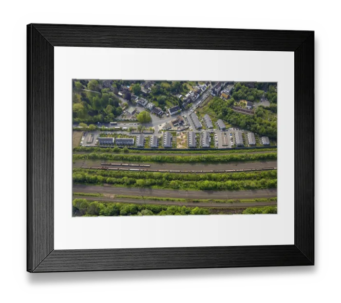 Framed Print : Aerial view, residential park Altes Beiengelande Horsthauser StraBe