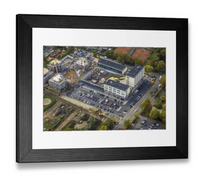 Framed Print : Aerial view, Kaiserquartier Herne