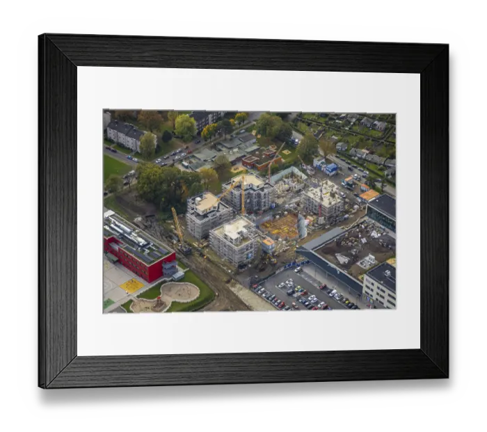 Framed Print : Aerial view, Kaiserquartier Herne