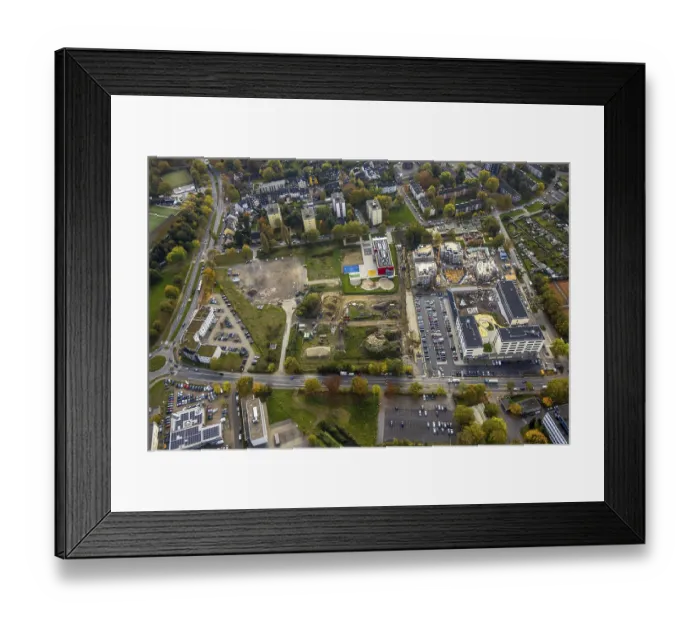 Framed Print : Aerial view, Kaiserquartier Herne