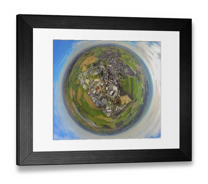 Framed Print : Aerial view, industrial estate