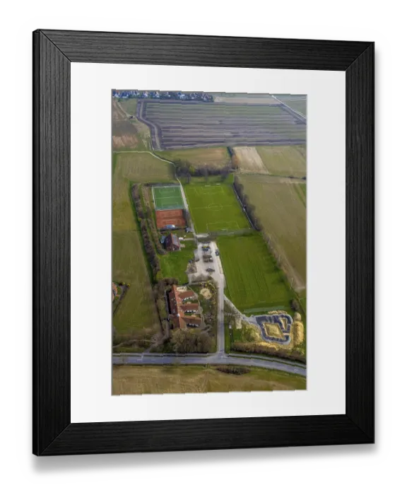 Framed Print : Aerial view, catholic kindergarten St