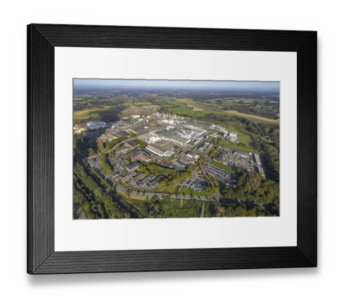 Framed Print : Aerial view, Remondis Lippewerk factory site Framed Print : Aerial view, Remondis Lippewerk factory site