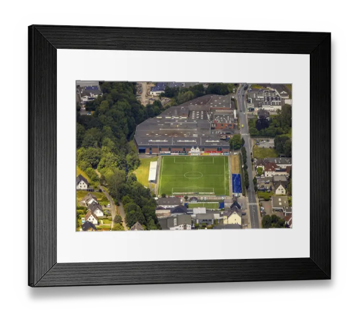 Framed Print : Aerial view, sports field football stadium Sundern Framed Print : Aerial view, sports field football stadium Sundern