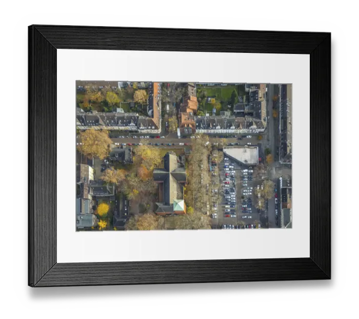 Framed Print : Aerial view, vertical shot of St Framed Print : Aerial view, vertical shot of St