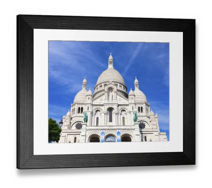 Framed Print : Basilica Sacre Couer at Montmartre in Paris Framed Print : Basilica Sacre Couer at Montmartre in Paris