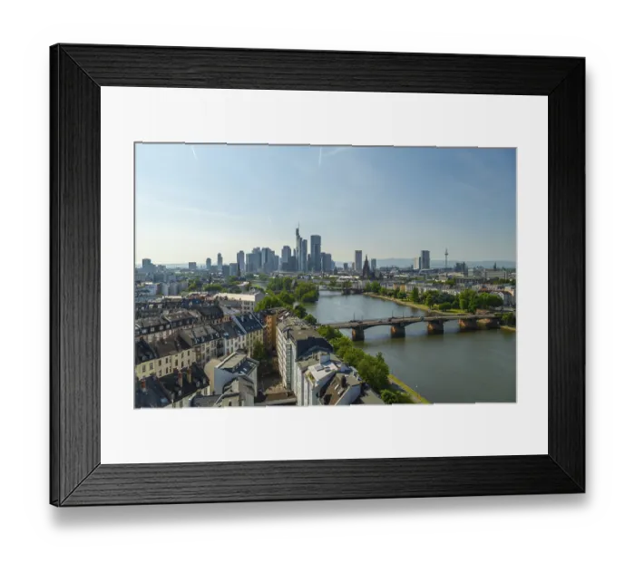 Framed Print : Frankfurt City Downtown, Residential Buildings Framed Print : Frankfurt City Downtown, Residential Buildings