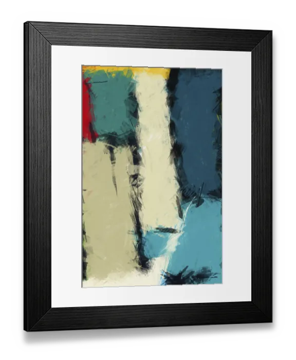 Framed Print : Abstract art brush strokes color blending template background