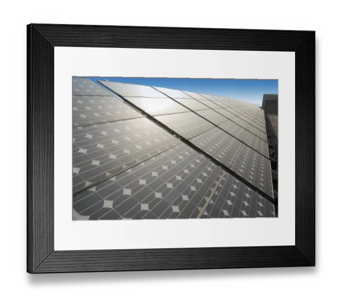 Framed Print : Solar power energy