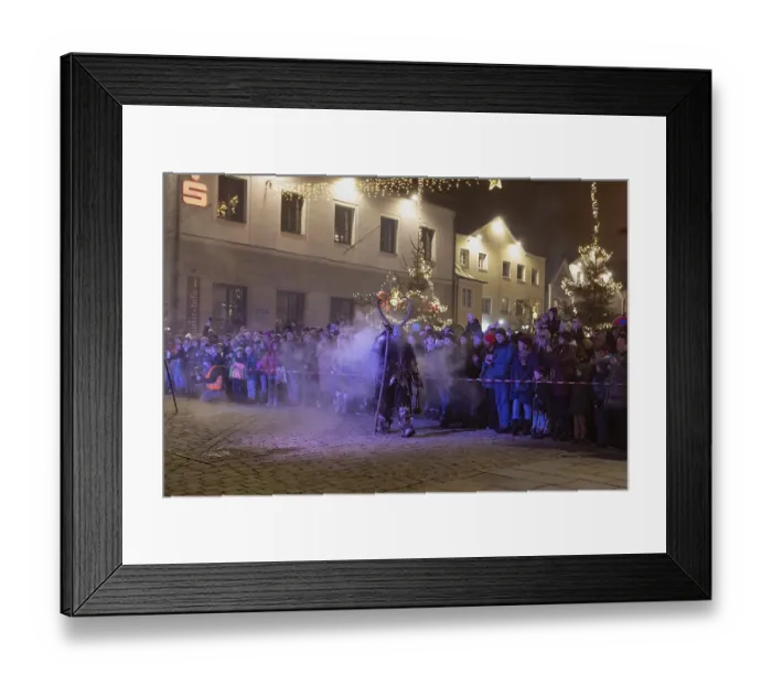 Framed Print : Labertaler Hollenteufel Perchte in the fog seen from the front right Labertaler H Framed Print : Labertaler Hollenteufel Perchte in the fog seen from the front right Labertaler H