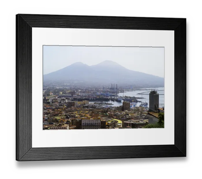 Framed Print : View of Naples and Vesuvius from Castel Sant'Elmo Framed Print : View of Naples and Vesuvius from Castel Sant'Elmo
