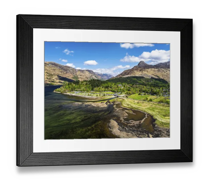 Framed Print : Loch Leven and Holiday Park from a drone