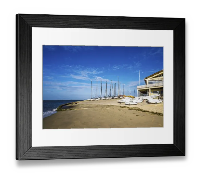 Framed Print : Marina and Beach in Arcachon, Gironde, France Framed Print : Marina and Beach in Arcachon, Gironde, France