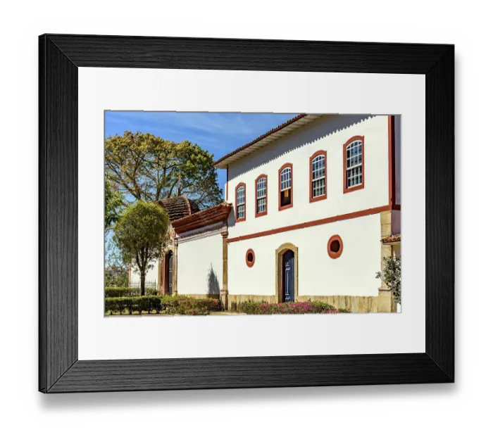 Framed Print : Imposing old colonial-style mansion in the historic city of Ouro Preto Framed Print : Imposing old colonial-style mansion in the historic city of Ouro Preto