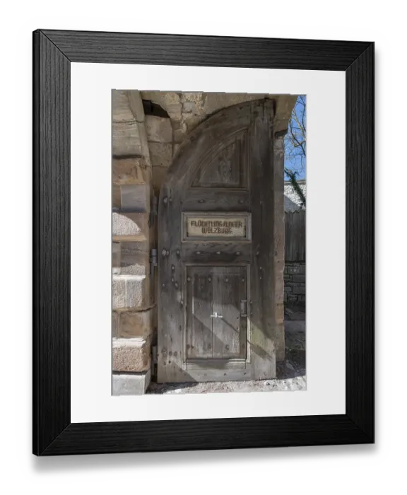 Framed Print : Side wing of the entrance gate of Wulzburg Fortress