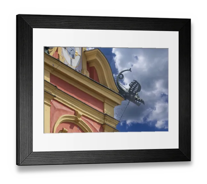 Framed Print : Dragon figure as gargoyle at Wilten Abbey