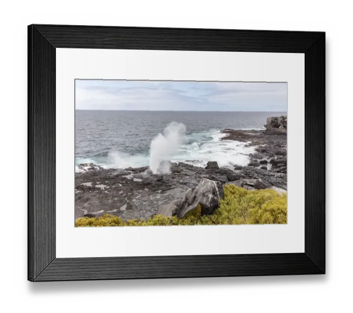 Framed Print : Coast, Sea spray, Galapagos, Ecuador