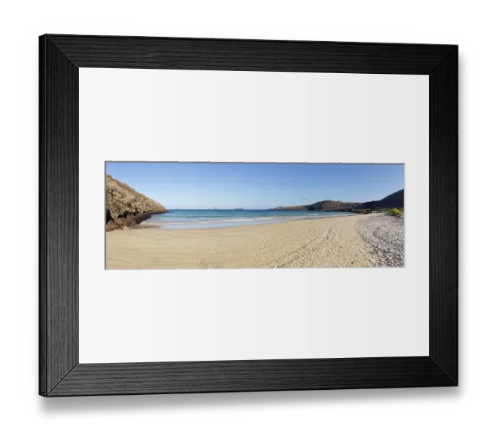 Framed Print : Beach, bay, Cormorant Point, Galapagos, Ecuador