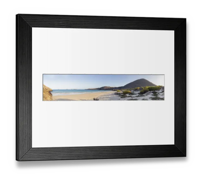 Framed Print : Beach, bay, Cormorant Point, Galapagos, Ecuador