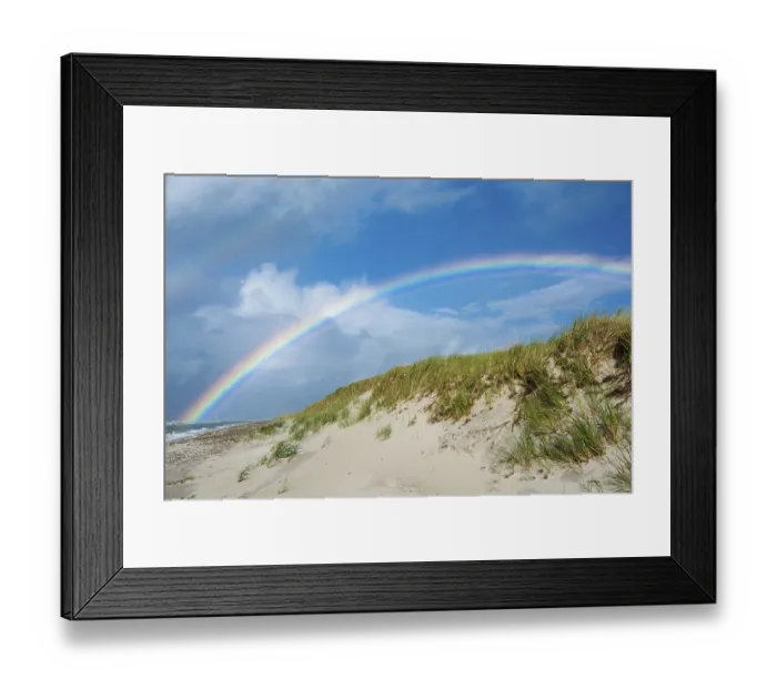 Framed Print : Rainbow over the Prerow DarB Framed Print : Rainbow over the Prerow DarB