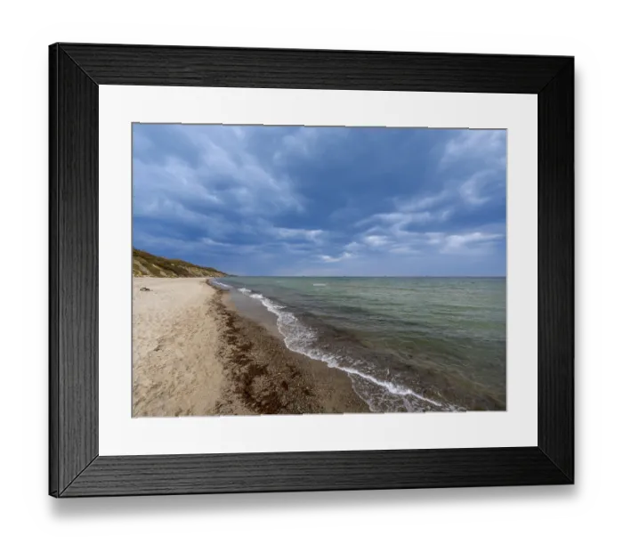 Framed Print : Baltic Sea beach in Ahrenshoop on the Fischland-DarB-Zingst peninsula