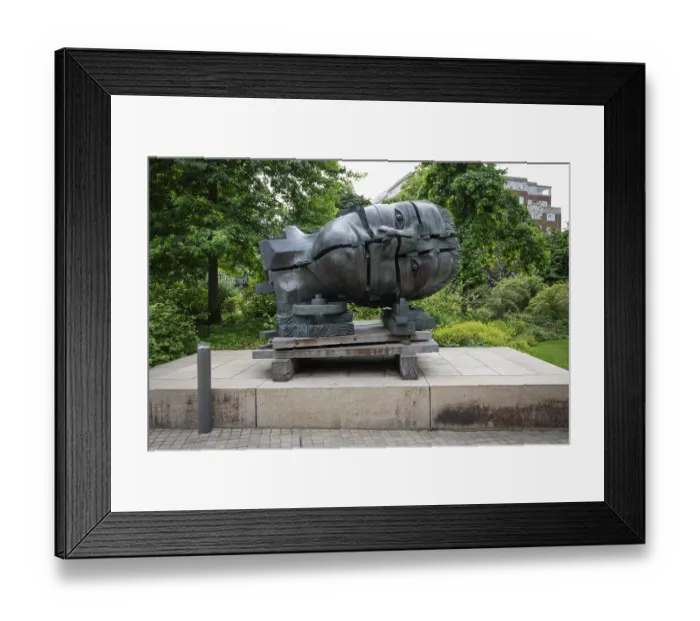 Framed Print : Sculpture The head of Invention by Eduardo Paolozzi