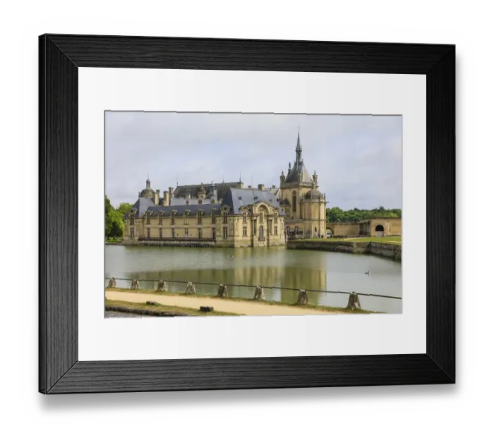 Framed Print : Chateau de Chantilly Castle, Oise department Framed Print : Chateau de Chantilly Castle, Oise department