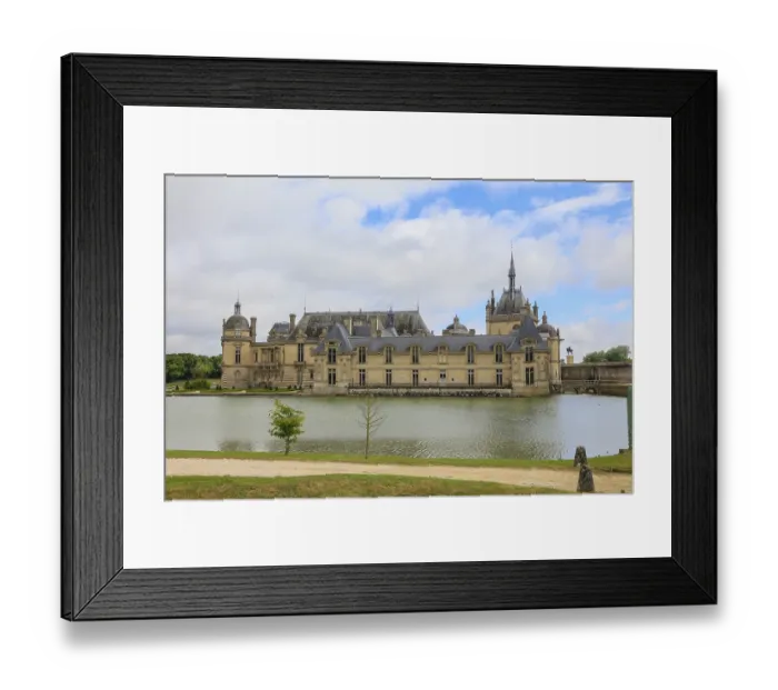 Framed Print : Chateau de Chantilly Castle, Oise department Framed Print : Chateau de Chantilly Castle, Oise department