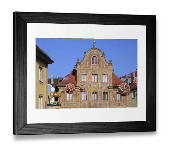 Framed Print : Adler pharmacy, former post inn Schwarzer Adler with frescoes