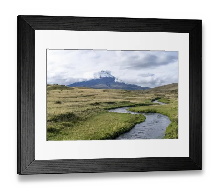Framed Print : Cotopaxi volcano in the background Framed Print : Cotopaxi volcano in the background
