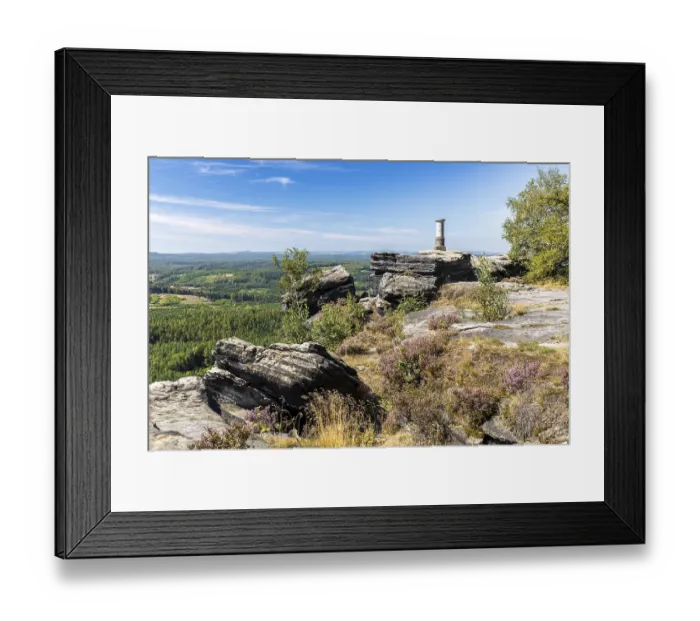 Framed Print : Triangulation column on the GroBer Zschirnstein