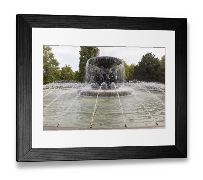 Framed Print : Fountain Still Waters by Robert Diez on Albertplatz Framed Print : Fountain Still Waters by Robert Diez on Albertplatz